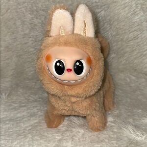 Cream Labubu Musical Dog Toy